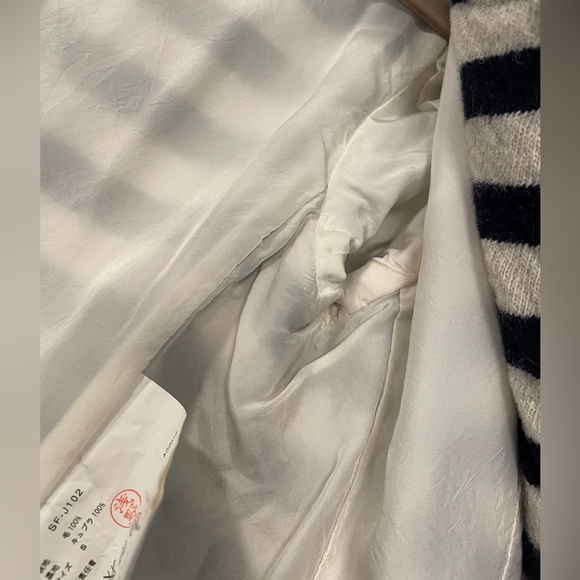 Comme des Garçon wool striped blue and white womens S jacket - Picture 6 of 9